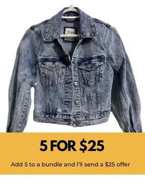 Abercrombie & Fitch acid wash denim jacket.